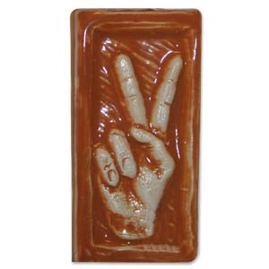 Ceramic PeaceSign Sign